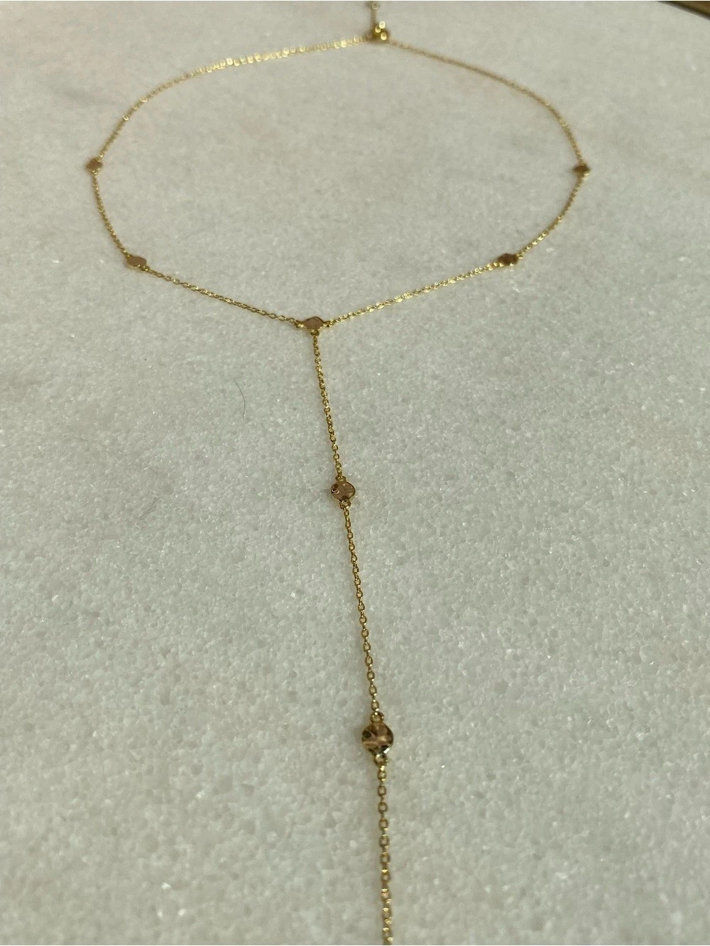 Gorjana Ana Coin Lariat Y-Shaped Necklace Gold Like New